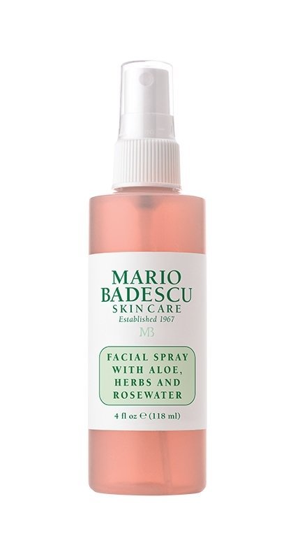 0018824 facial spray with aloe herbs and rosewater 1 Revitalize skin with dewy radiance. Whether spritzed for a hydrating boost or mid-day pick-me-up, our cult-favorite facial spray helps revive dehydrated skin anytime, anywhere. It's a rejuvenating mist infused with herbal and botanical extracts (like Aloe Vera, Gardenia, Rose, Bladderwrack and Thyme) that help soothe and re-energize skin—giving it a healthy, radiant glow.