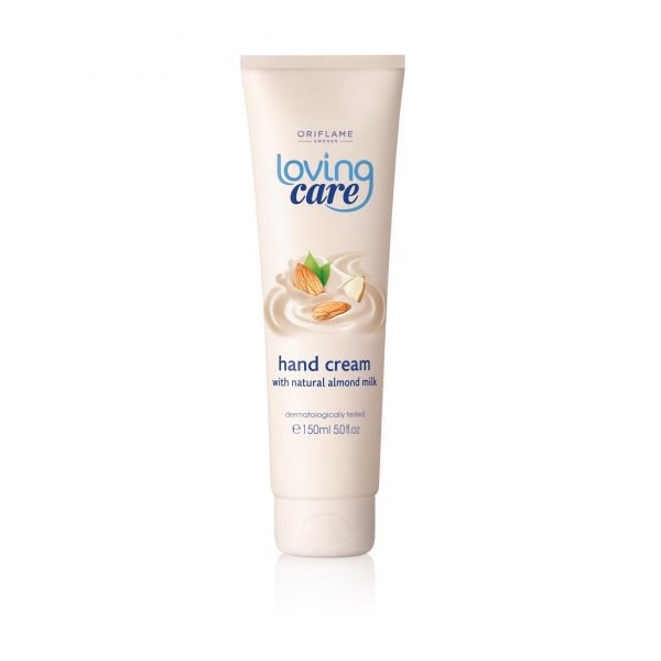 34061 1 This gentle and moisturising hand cream is suitable for the whole family to help keep their hands feeling soft, clean and cared for. The nourishing pH-balanced formula is suitable for ages 3 and above and is infused with natural almond milk and a caring, loving scent.