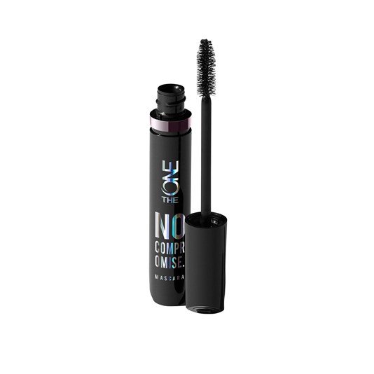 34773j 1 A high impact mascara that gives you full-on luscious lashes. With a very water-resistant formulation that doesn’t smudge, run or travel, No Compromise is the ultimate life-proof Mascara. The innovative Lash Wrap Technology wraps around each lash to create dramatic volume and length, whilst also sliding off easily with warm water.