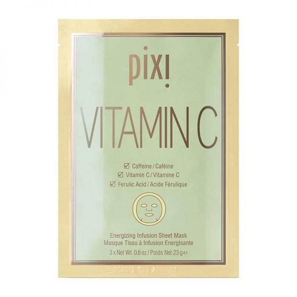 Sheet Mask Vitamin C 01NOV19 min 1200x1200 1 PIXI Vitamin C Energizing Infusion Sheet Mask is saturated with an intense serum. Packed with skin brighteners and antioxidants including Vitamin C and Niacinamide, this face mask will energise your skin giving you glowing, evenly toned skin.