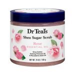 DR TEALS SHEA SUGAR SCRUB ROSE ESSENTIAL OIL